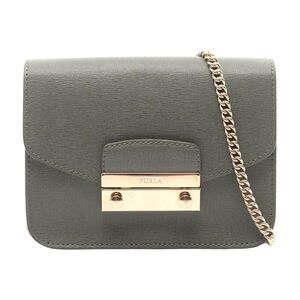 Furla Julia Leather Shoulder Bag Green